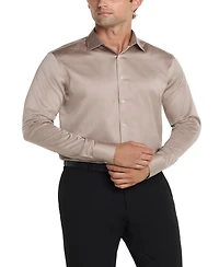 Calvin Klein Men's Refined Cotton Stretch, Regular Fit Dress Shirt