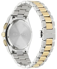 Ferragamo Men's Swiss Chronograph Vega Two-Tone Stainless Steel Bracelet Watch 42mm