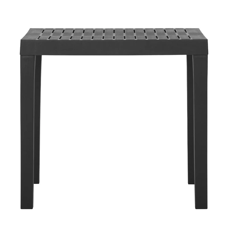 vidaXL Patio Table Gray 31.1"x25.6"x28.3" Plastic