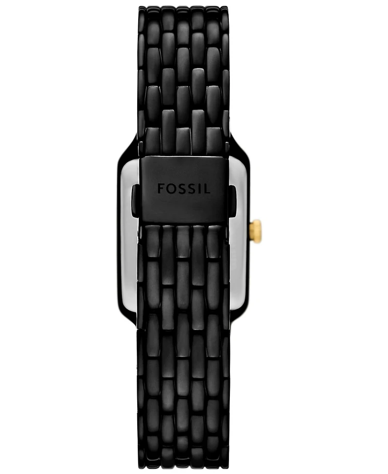 Fossil Women's Raquel Three-Hand Date Black Stainless Steel Watch, 23mm