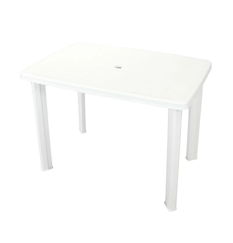 vidaXL Patio Table White 39.8"x26.8"x28.3" Plastic