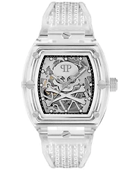Philipp Plein Men's Automatic Skeleton Transparent Tpu Strap Watch 44x56mm