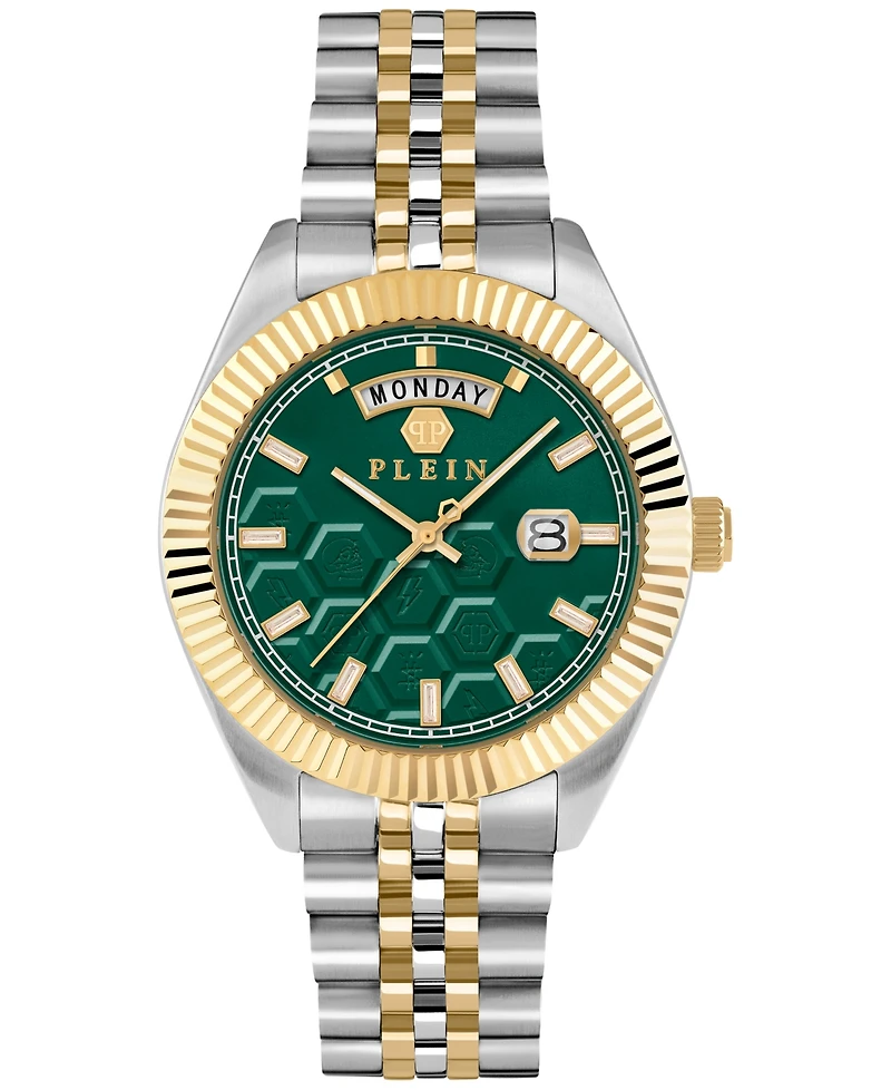 Philipp Plein Men's Date Superlative Two-Tone Stainless Steel Bracelet Watch 42mm