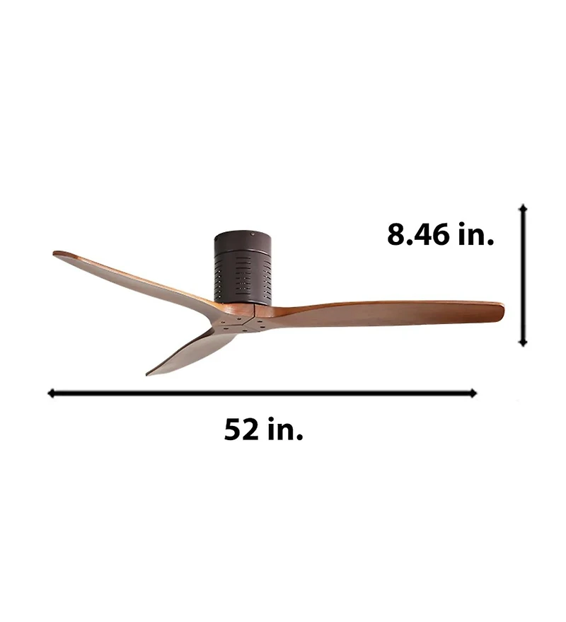 Sofucor 52" Low Profile Ceiling Fan Without Lights