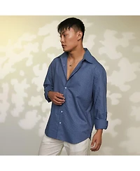 Men's Lapis Blue Candy-Textured Shirt