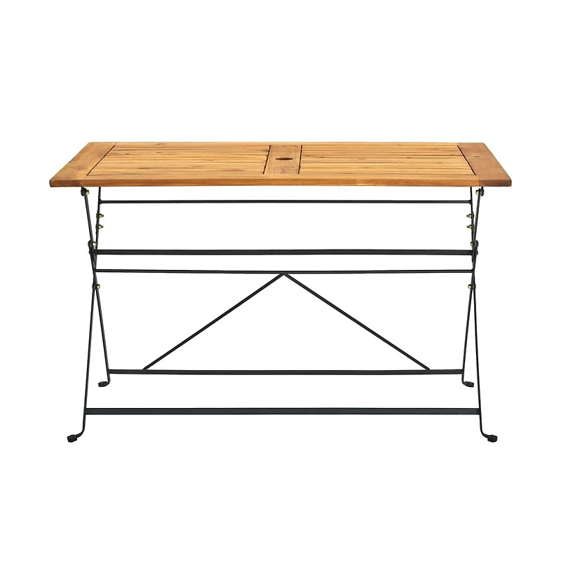 vidaXL Folding Patio Table 47.2"x27.6"x29.1" Solid Acacia Wood
