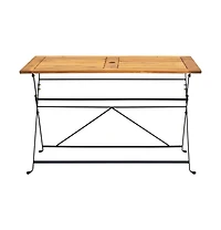 vidaXL Folding Patio Table 47.2"x27.6"x29.1" Solid Acacia Wood