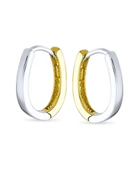 Bling Jewelry Square Pyramid Shaped Scroll Swirl Filigree Kpop Huggie Earrings Hoop .925 Sterling Silver