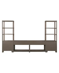 Portmore 80" Wood 3PC Tv Console Set (80"Console, 2 Piers)