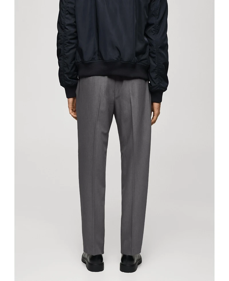 Mango Men's Pleated Flowy Pants