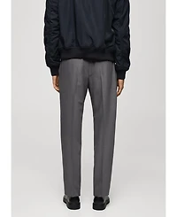 Mango Men's Pleated Flowy Pants