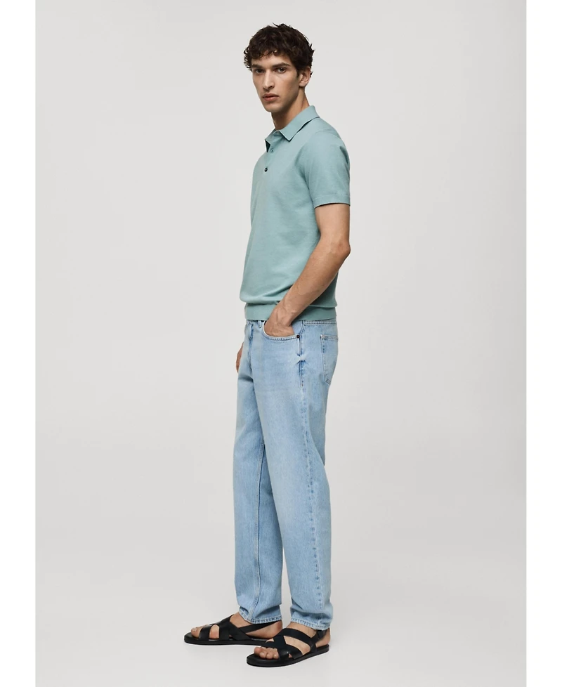 Mango Men's Fine-Knit Polo Shirt