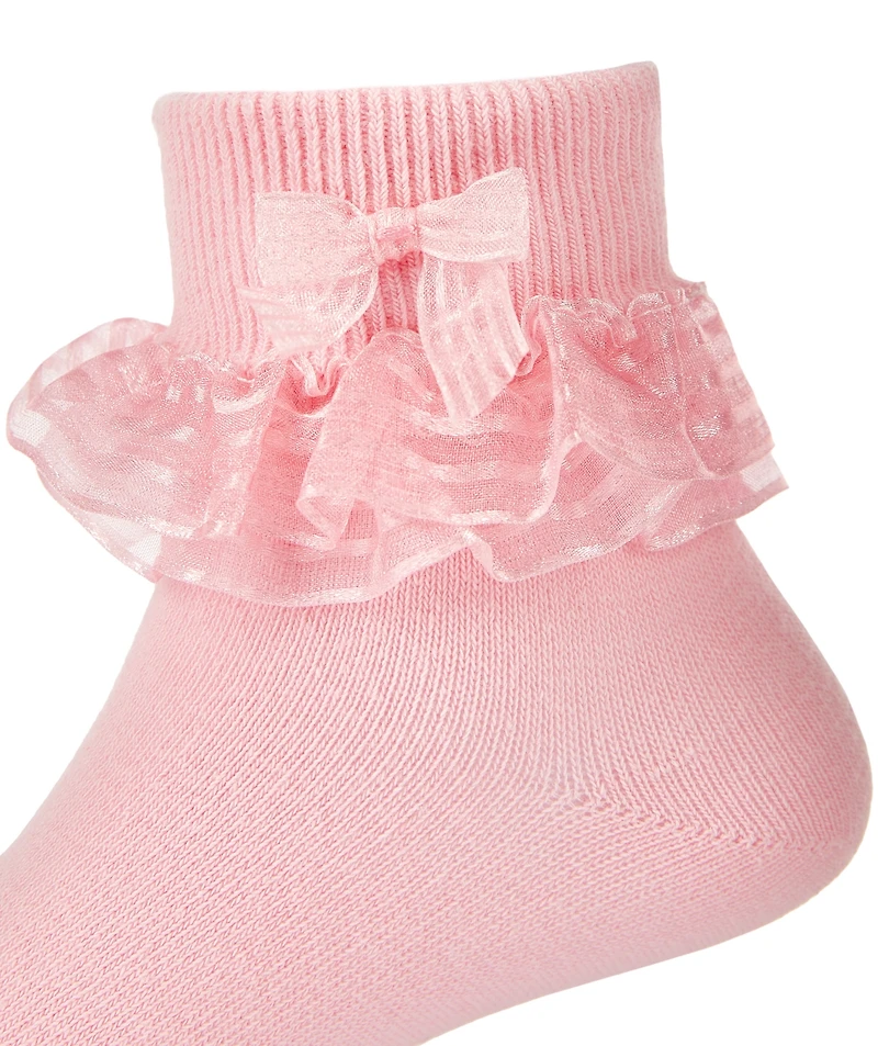 Trimfit 3-Pack Decorative Socks, Little Girls & Big