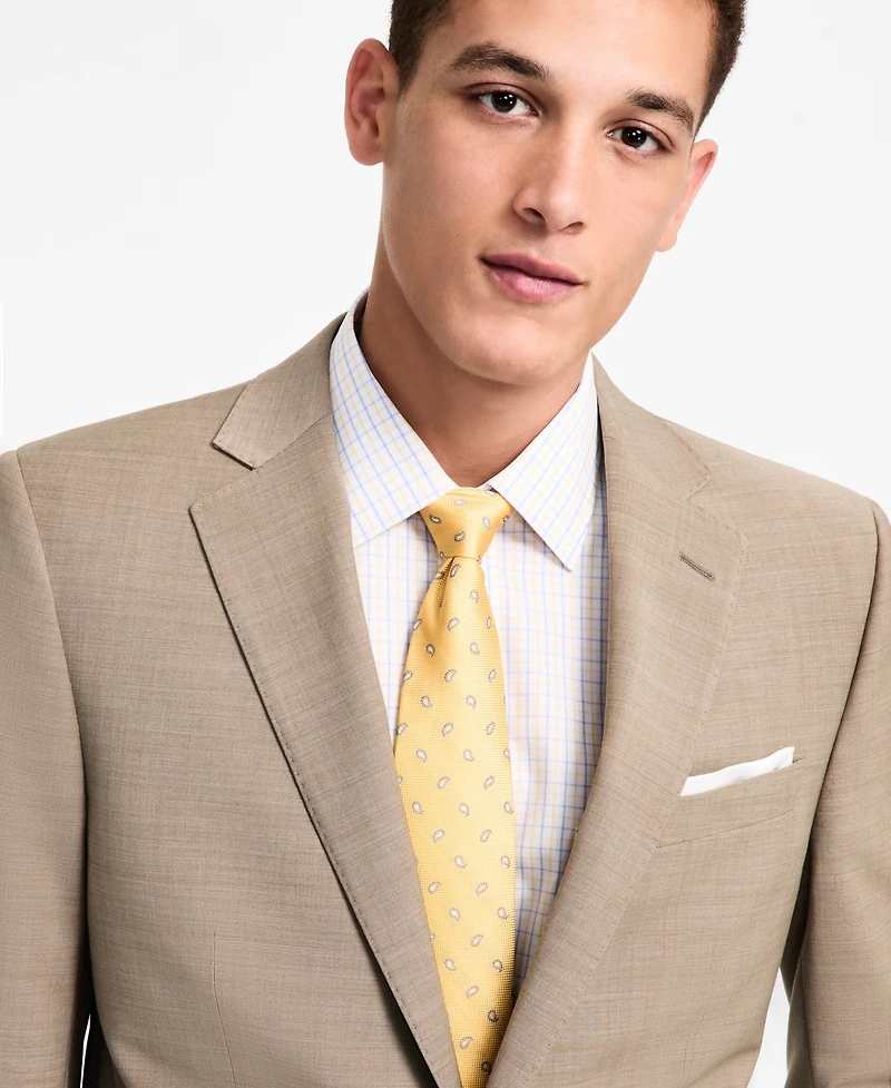 B by Brooks Brothers Men's Wool-Blend Stretch Classic-Fit Suit Separates Jacket