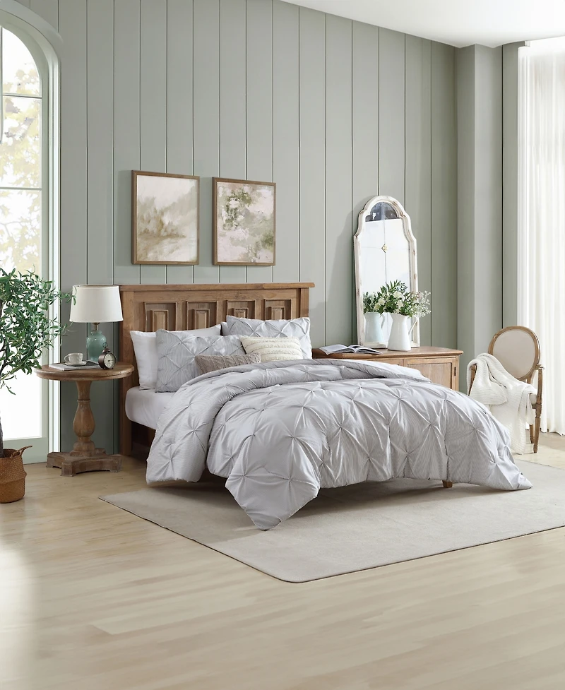 Swift Home Classic Stripes Pintuck 2-Pc. Comforter Set, Twin