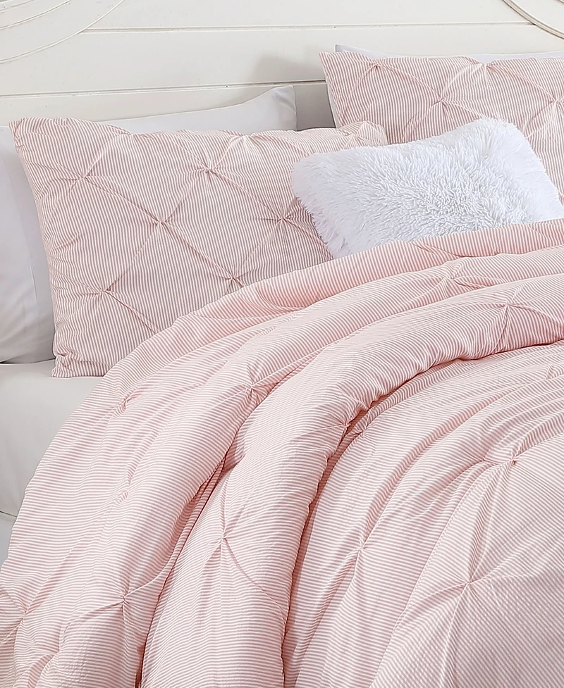 Swift Home Classic Stripes Pintuck -Pc. Comforter Set