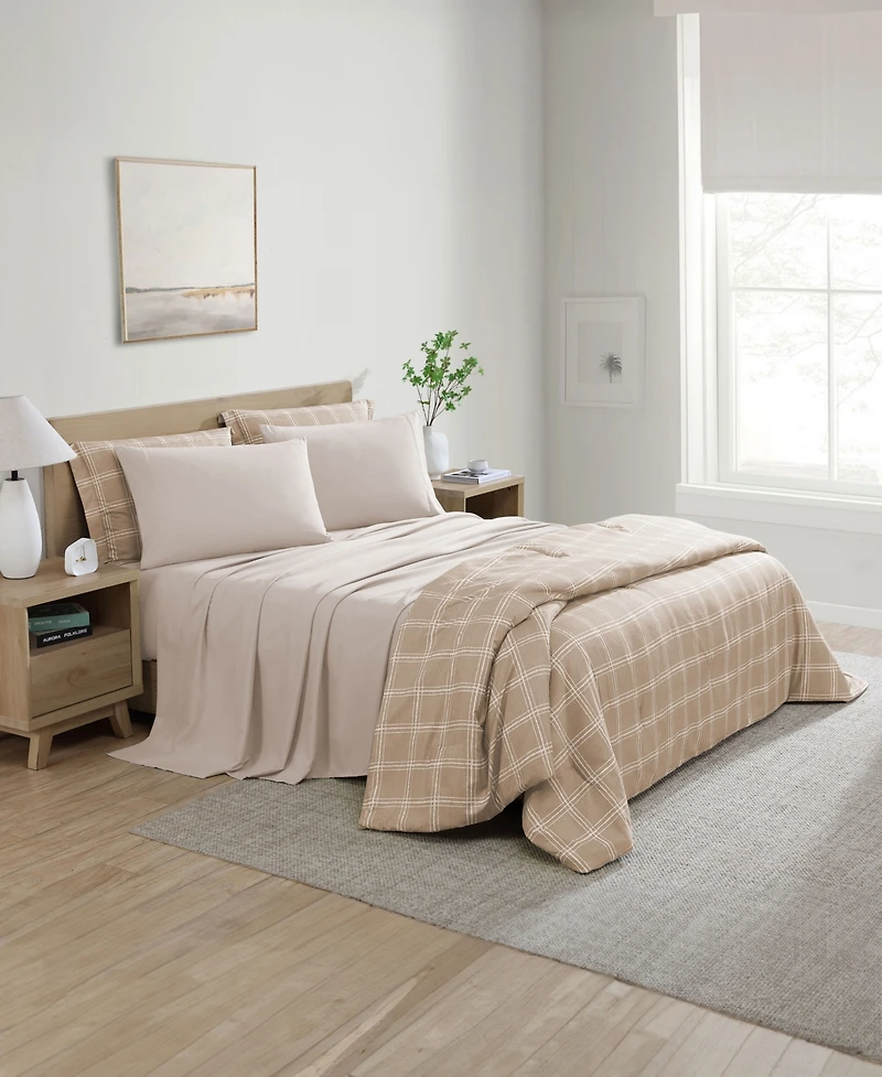 Swift Home Grid Plaid Reversible -Pc. Comforter Set