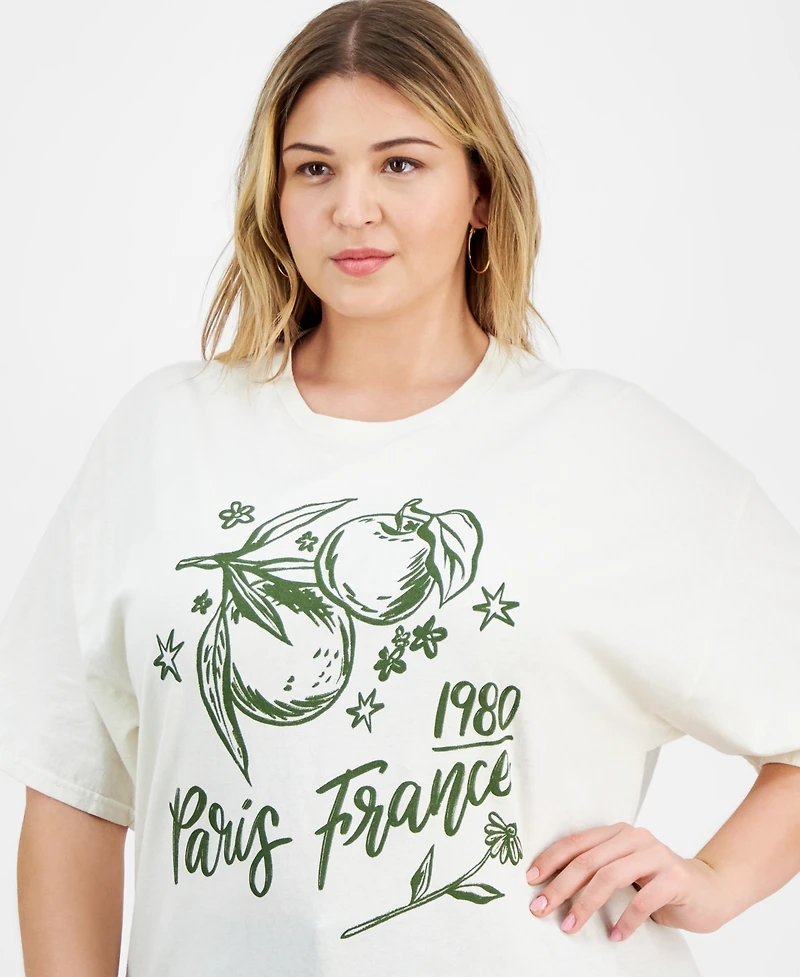 Rebellious One Trendy Plus Cotton Paris France 1980 T-Shirt