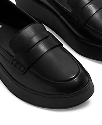 FitFlop Women's F-Mode Leather Flatform Loafer Flats