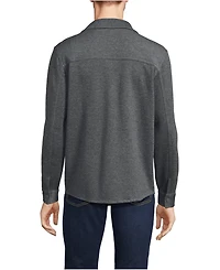 Lands' End Men's Knit Long Sleeve Shirt Jacket