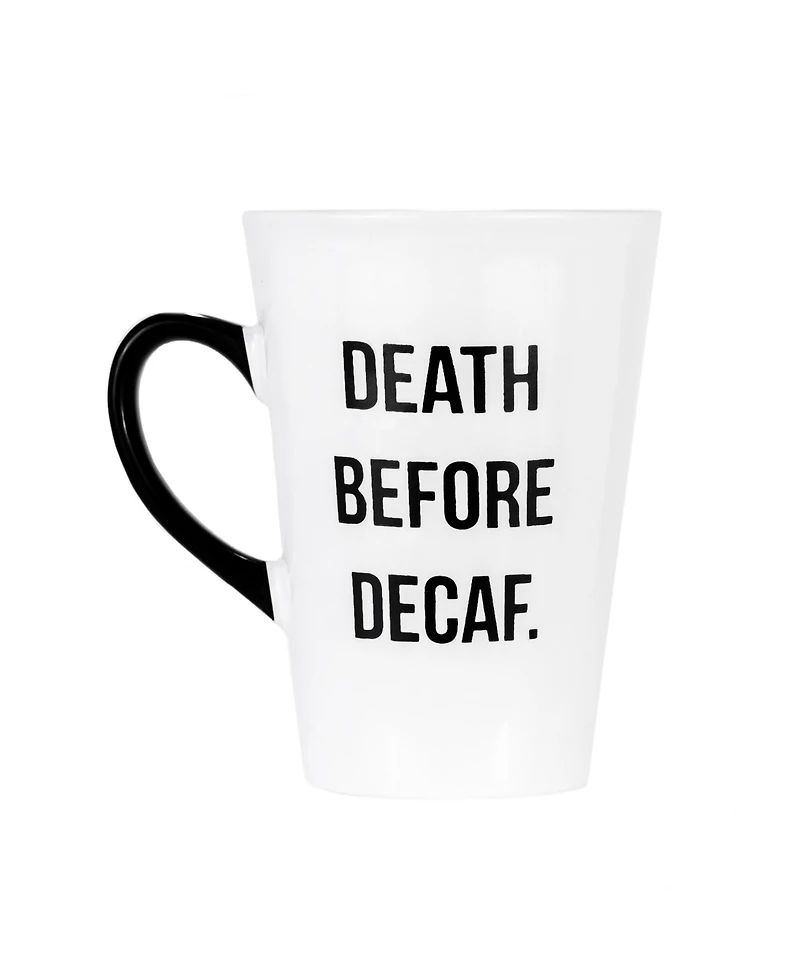 Amici Home Death Before Decaf Coffee Mug