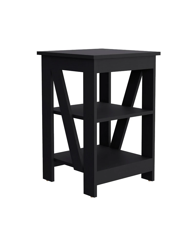 Ross 3-Tier End Table/Nightstand, Side Table for Small Space