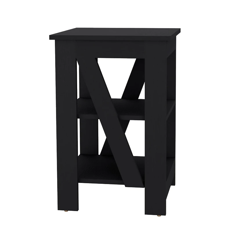Ross 3-Tier End Table/Nightstand, Side Table for Small Space