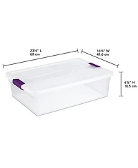 Sterilite 32 Quart Clear View Storage Container Tote w/ Latching Lid