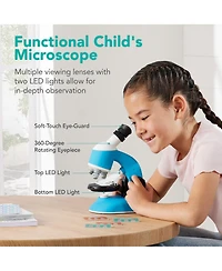 Best Choice Products Kids 30-Piece Microscope Stem Set w/ Carrying Case, Up To 1200x Zoom