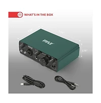 Pyle Podcasting Usb/Asio Audio Interface for Recording, Songwriting, Streaming, and Podcasting