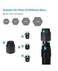 Aoodor Patio Umbrella Base Heavy Duty with Wheels and Pull Rod, Fillable Umbrella Base, Mobile Market Stand for Deck, Poolside, Lawn - Black