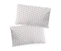Saturday Park Pink Hearts 100% Organic 2 Pack Cotton Pillowcase
