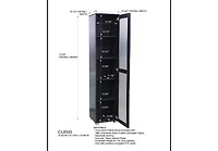 Kings Brand Furniture Romero Tall Curio Storage Cabinet - Bookshelf Perfect for Living Room, Kitchen, Bedroom & Office