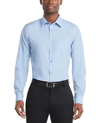Van Heusen Men's Regular Fit Point Collar Poplin Dress Shirt