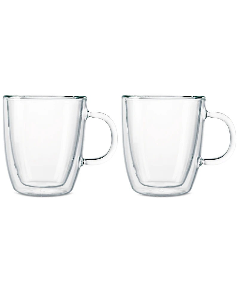 Bodum Bistro Double-Walled Glass Mugs, Set of 2