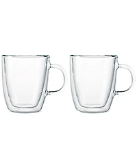 Bodum Bistro Double-Walled Glass Mugs, Set of 2
