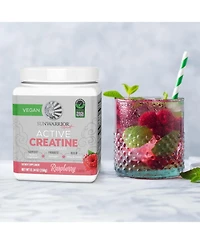 Sunwarrior Active Creatine Powder, Creatine Monohydrate for Muscle Building Support, Raspberry Flavor, 350gm