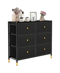 Drawer Fabric Dresser Tower Wide Chest of Drawers Storage Organizer Bedroom
