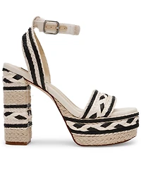 Steve Madden Women's Luccie Platform Raffia Dress Sandals