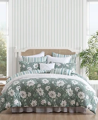 Laura Ashley Wisley Floral Reversible -Pc. Comforter Set