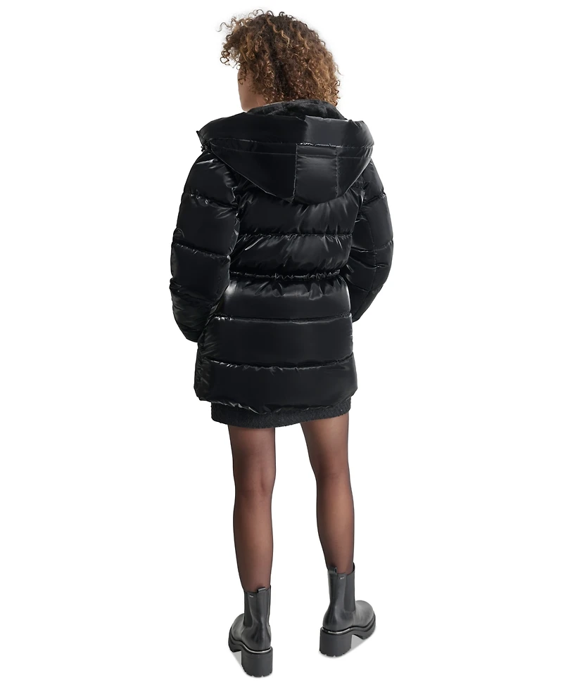 Dkny Women's Shine Hooded Anorak Puffer Coat