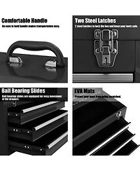 Portable Tool Chest Box Storage Cabinet Garage Mechanic Organizer 3 Drawers