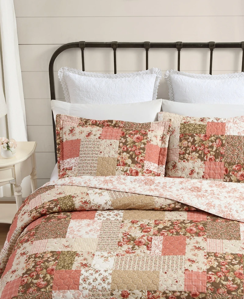 Laura Ashley Harrietta Patchwork Reversible -Pc. Quilt Set