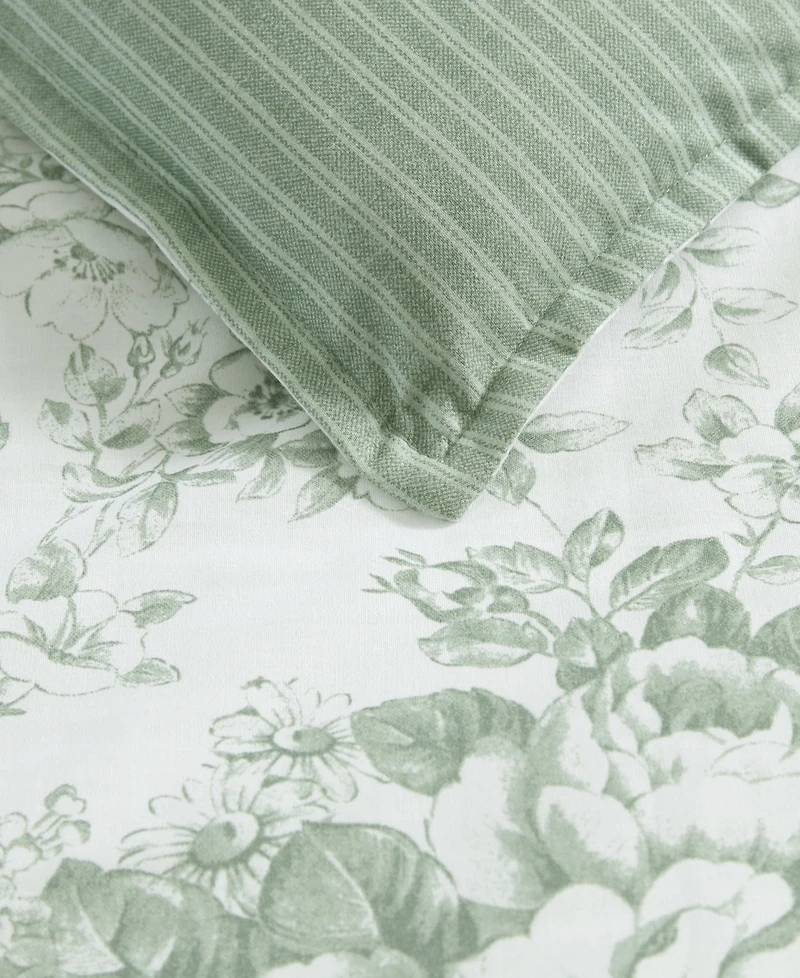 Laura Ashley Toile Delight Reversible 5-Pc. Comforter Set, Twin