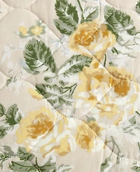 Laura Ashley Roses Reversible -Pc. Quilt Set