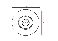 Mondawe 12" H Fiber Reinforced Concrete Outdoor Fire Pit Table