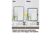 gaomon Bathroom Mirror, Aesthetically Pleasing and Versatile 24 x 36 Inch Vanity Mirror for Over Sink, Available in Varied Sizes, Hangs Horizontally o
