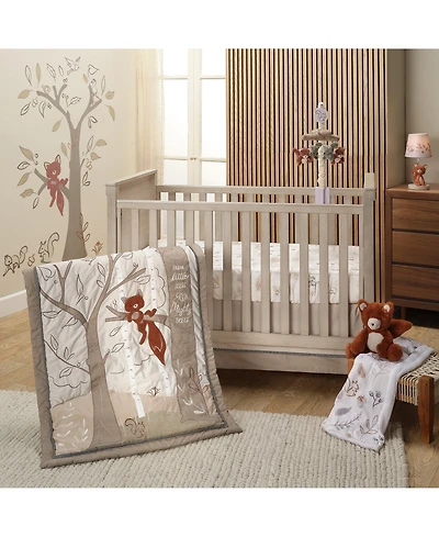 Lambs & Ivy Treetop Fox Woodland Tree Nursery 3-Piece Baby Crib Bedding Set