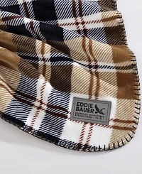 Eddie Bauer Trailhead Plaid Flannel Oversized Throw, 70" X 60"