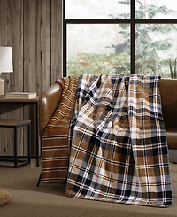 Eddie Bauer Trailhead Plaid Plush Reversible Blanket